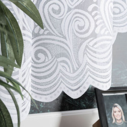 KINGA Firanka żakardowa gotowa, szerokość 300 x wysokość 140cm, kolor 001 biały 023391 KINGA Firanka żakardowa gotowa, szerokość 300 x wysokość 140cm, kolor 001 biały 023391