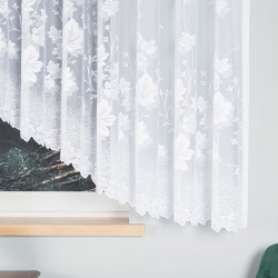 BOŻENA Firanka żakardowa gotowa, szerokość 500 x wysokość 160cm, kolor 001 biały 023025 BOŻENA Firanka żakardowa gotowa, szerokość 500 x wysokość 160cm, kolor 001 biały 023025