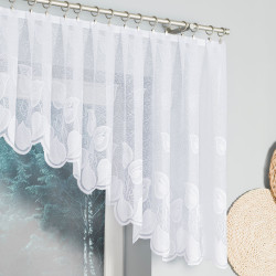 NORA Firanka żakardowa gotowa, szerokość 400 x wysokość 90cm, kolor 001 biały 023097