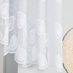 NORA Firanka żakardowa gotowa, szerokość 400 x wysokość 90cm, kolor 001 biały 023097