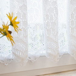 INESS Zazdrostka gotowa ażurowa, szerokość 150 x wysokość 60cm, kolor 001 biały 913501