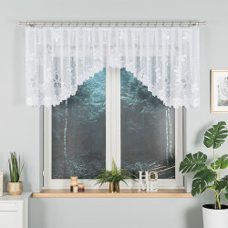 RENATA Firanka żakardowa gotowa, szerokość 350 x wysokość 80cm, kolor 001 biały 049885 RENATA Firanka żakardowa gotowa, szerokość 350 x wysokość 80cm, kolor 001 biały 049885