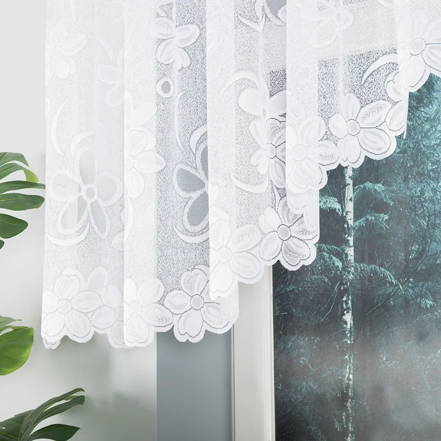 RENATA Firanka żakardowa gotowa, szerokość 350 x wysokość 80cm, kolor 001 biały 049885