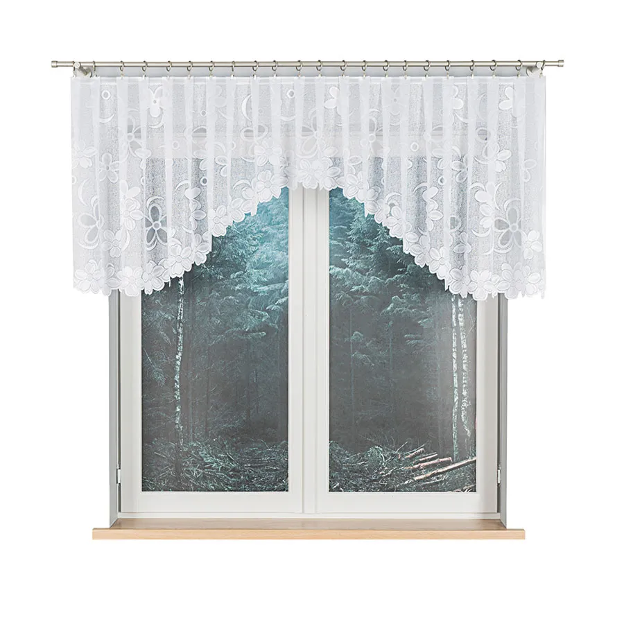 RENATA Firanka żakardowa gotowa, szerokość 350 x wysokość 80cm, kolor 001 biały 049885