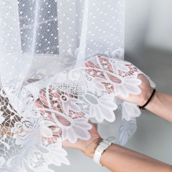 DEMETRIA Firanka żakardowa gotowa, szerokość 250 x wysokość 80cm, kolor 001 biały 017480 DEMETRIA Firanka żakardowa gotowa, szerokość 250 x wysokość 80cm, kolor 001 biały 017480