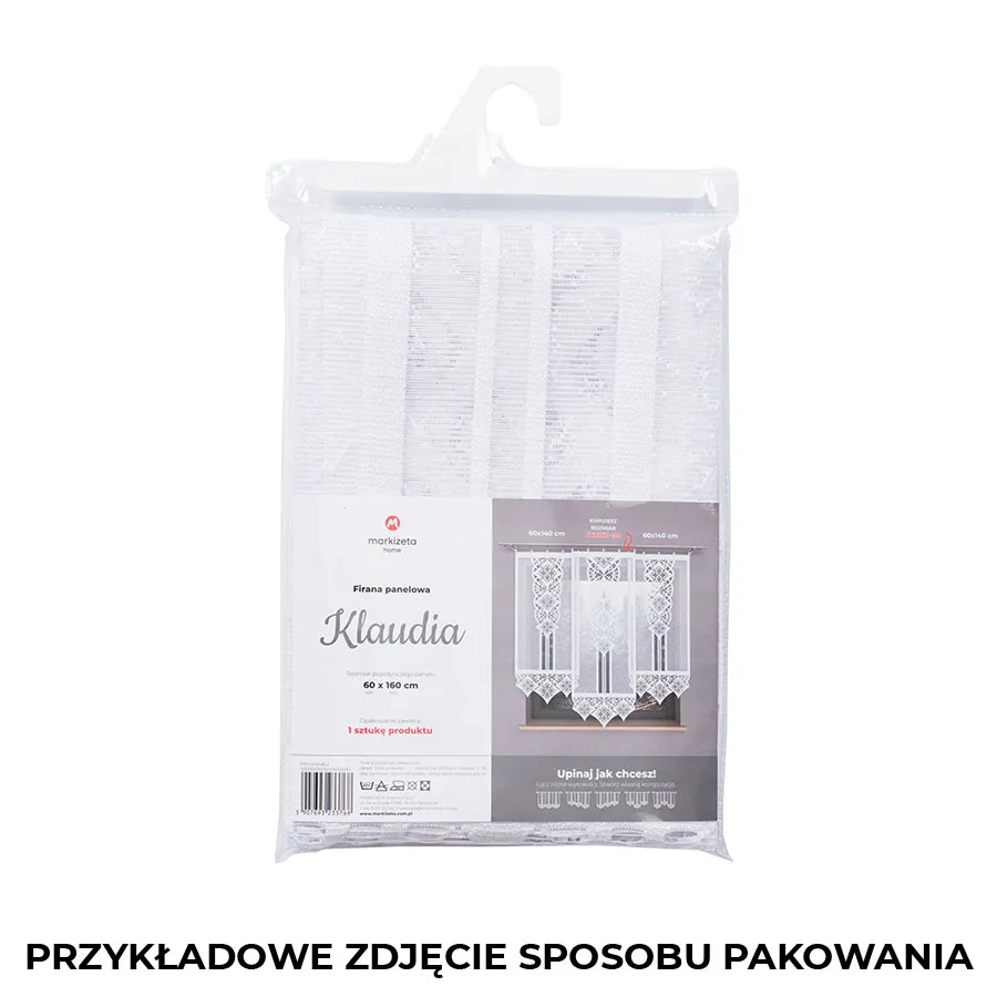 WIOLA Panel żakardowy gotowy, szerokość 90 x wysokość 250cm, kolor 001 biały WIOLA0