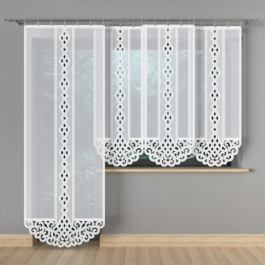 WIOLA Panel żakardowy gotowy, szerokość 90 x wysokość 250cm, kolor 001 biały WIOLA0