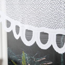 ERYKA Panel żakardowy gotowy, szerokość 160 x wysokość 120cm, kolor 001 biały 019371