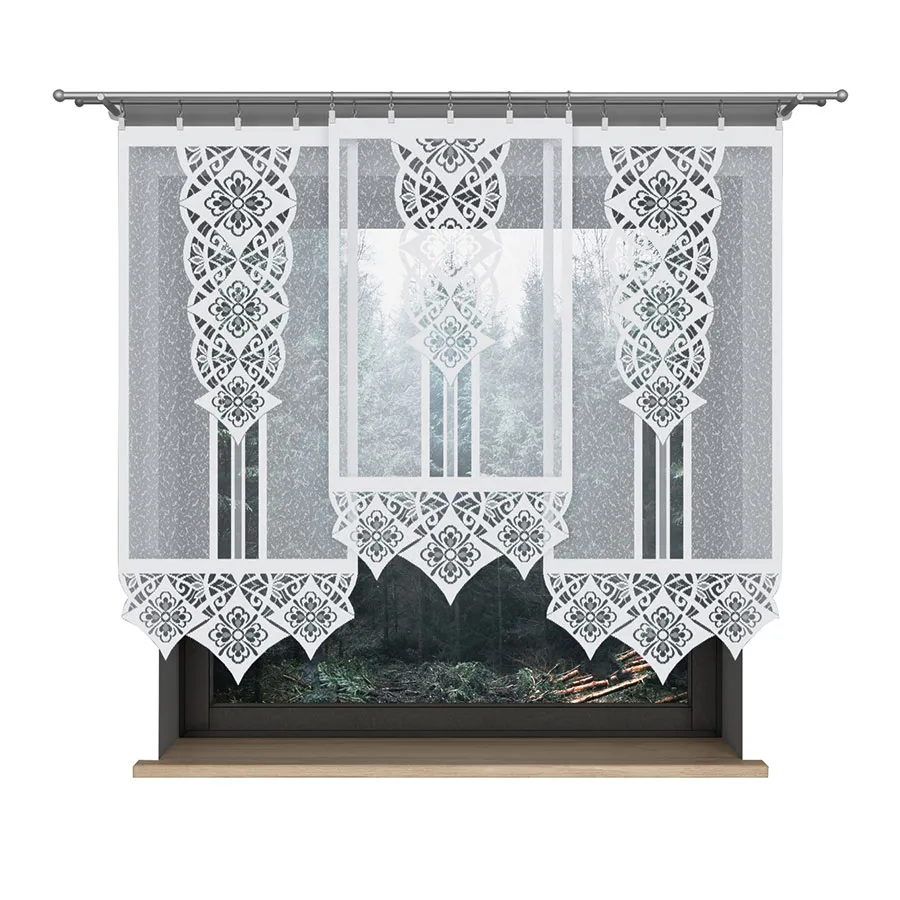 KLAUDIA Panel żakardowy gotowy, szerokość 60 x wysokość 140cm, kolor 001 biały 001331