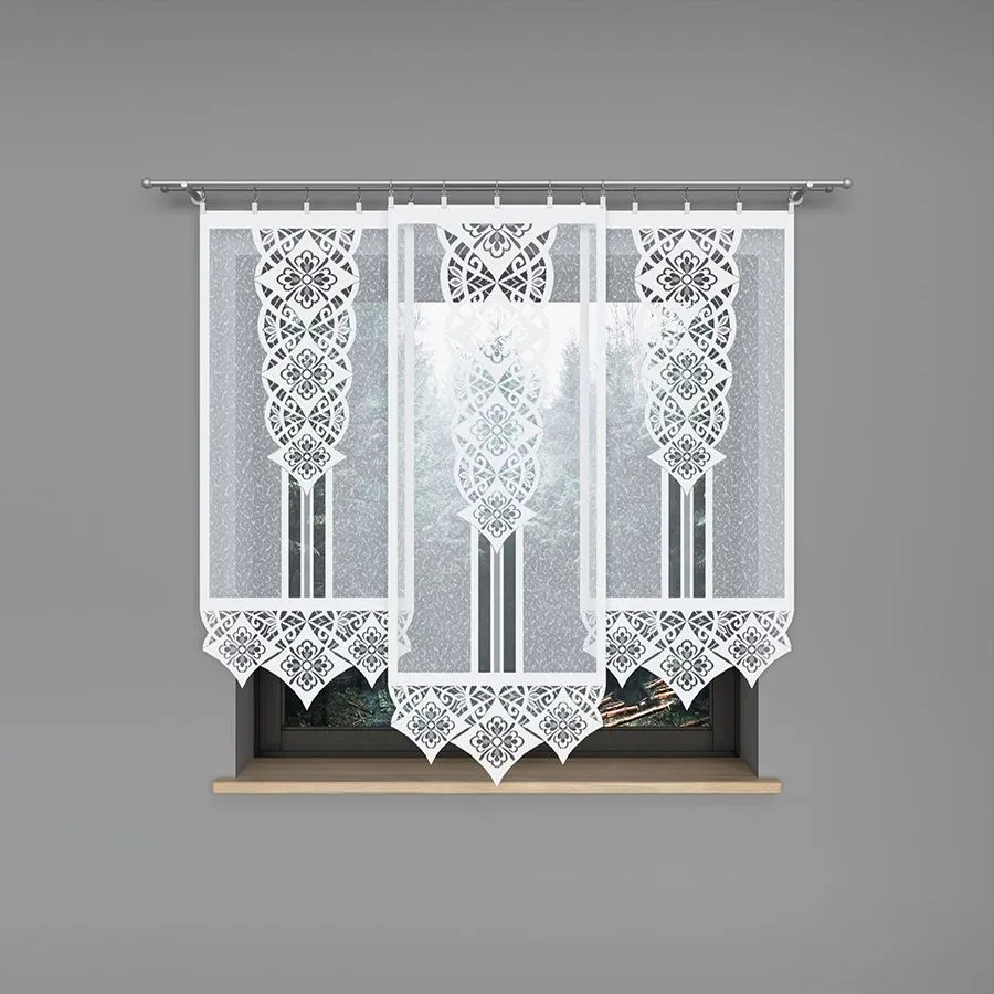 KLAUDIA Panel żakardowy gotowy, szerokość 60 x wysokość 140cm, kolor 001 biały 001331