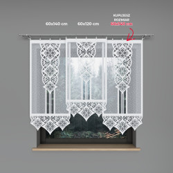 KLAUDIA Panel żakardowy gotowy, szerokość 60 x wysokość 140cm, kolor 001 biały 001331