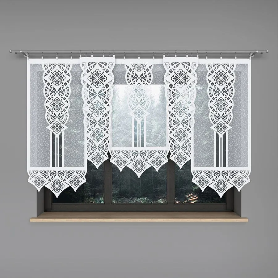 KLAUDIA Panel żakardowy gotowy, szerokość 60 x wysokość 140cm, kolor 001 biały 001331