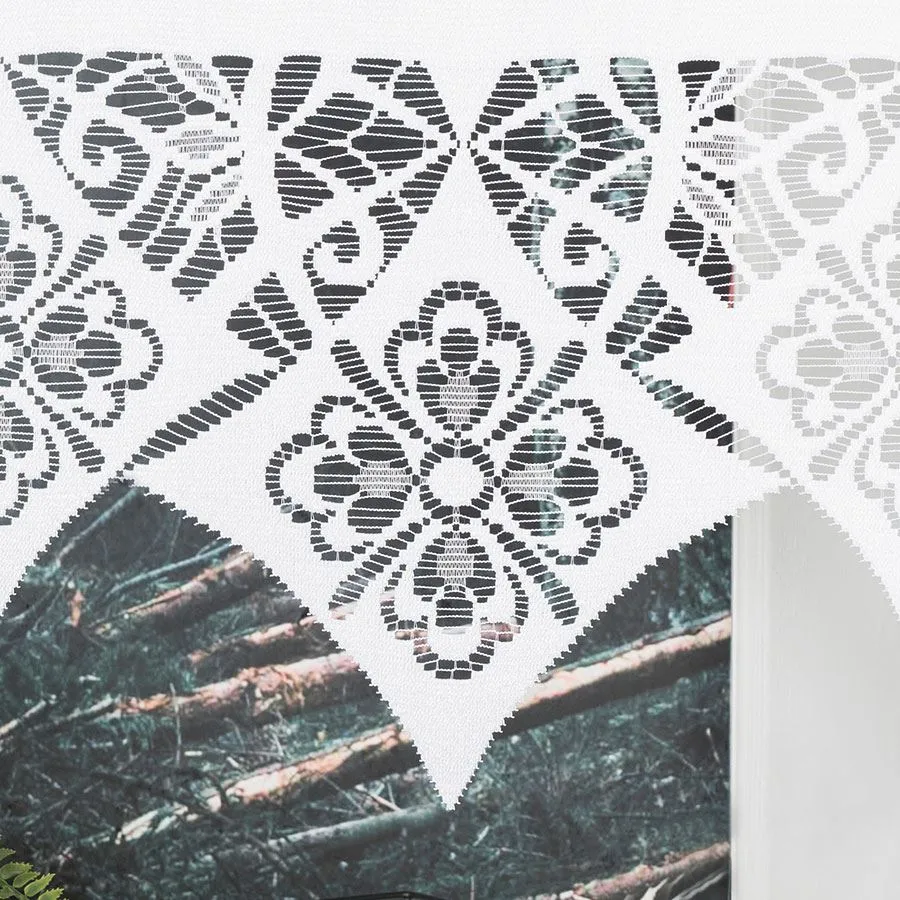 KLAUDIA Panel żakardowy gotowy, szerokość 60 x wysokość 140cm, kolor 001 biały 001331