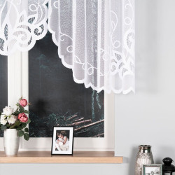 EWELINA Firanka żakardowa gotowa, szerokość 300 x wysokość 120cm, kolor 001 biały 019312