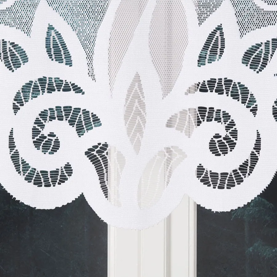 EWELINA Firanka żakardowa gotowa, szerokość 300 x wysokość 120cm, kolor 001 biały 019312