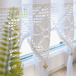 RACHELA Zazdrostka gotowa z ażurem, szerokość 100 x wysokość 45cm, kolor 001 biały 912432 RACHELA Zazdrostka gotowa z ażurem, szerokość 100 x wysokość 45cm, kolor 001 biały 912432