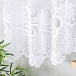 KASJANA Firanka żakardowa gotowa, szerokość 500 x wysokość 160cm, kolor 001 biały 007003