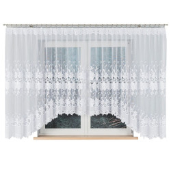 KASJANA Firanka żakardowa gotowa, szerokość 500 x wysokość 160cm, kolor 001 biały 007003