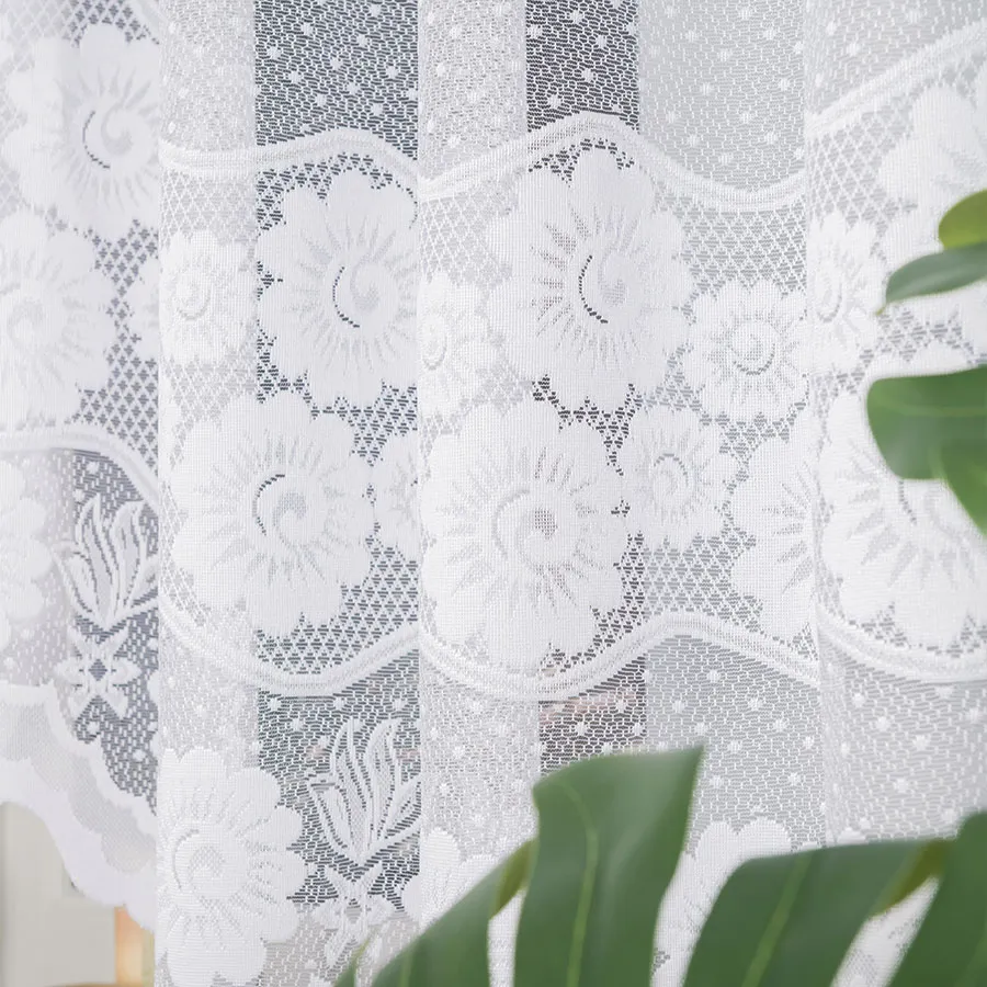 OKSANA Firanka żakardowa gotowa, szerokość 500 x wysokość 160cm, kolor 001 biały 049360