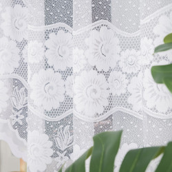 OKSANA Firanka żakardowa gotowa, szerokość 500 x wysokość 160cm, kolor 001 biały 049360