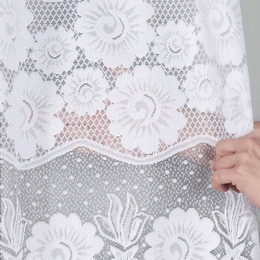 OKSANA Firanka żakardowa gotowa, szerokość 500 x wysokość 160cm, kolor 001 biały 049360