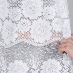 OKSANA Firanka żakardowa gotowa, szerokość 500 x wysokość 160cm, kolor 001 biały 049360