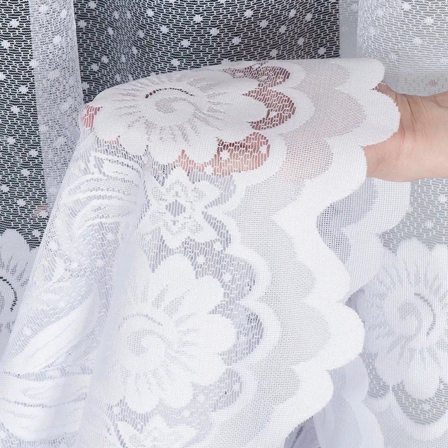 OKSANA Firanka żakardowa gotowa, szerokość 500 x wysokość 160cm, kolor 001 biały 049360