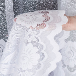 OKSANA Firanka żakardowa gotowa, szerokość 500 x wysokość 160cm, kolor 001 biały 049360