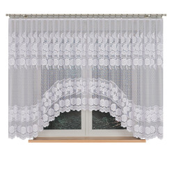 OKSANA Firanka żakardowa gotowa, szerokość 500 x wysokość 160cm, kolor 001 biały 049360