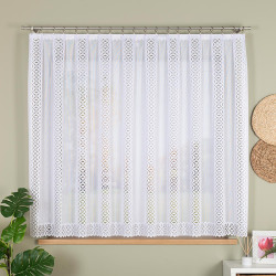 HELENA Firanka żakardowa gotowa, szerokość 400 x wysokość 160cm, kolor 001 biały S18869
