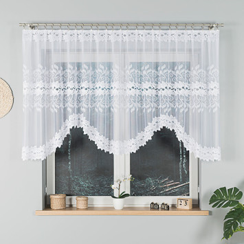 BASTIA Firanka żakardowa gotowa, szerokość 315 x wysokość 120cm, kolor 001 biały 648107