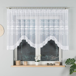 BASTIA Firanka żakardowa gotowa, szerokość 315 x wysokość 120cm, kolor 001 biały 648107 BASTIA Firanka żakardowa gotowa, szerokość 315 x wysokość 120cm, kolor 001 biały 648107