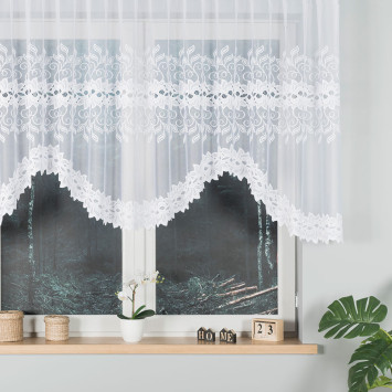 BASTIA Firanka żakardowa gotowa, szerokość 315 x wysokość 120cm, kolor 001 biały 648107 2