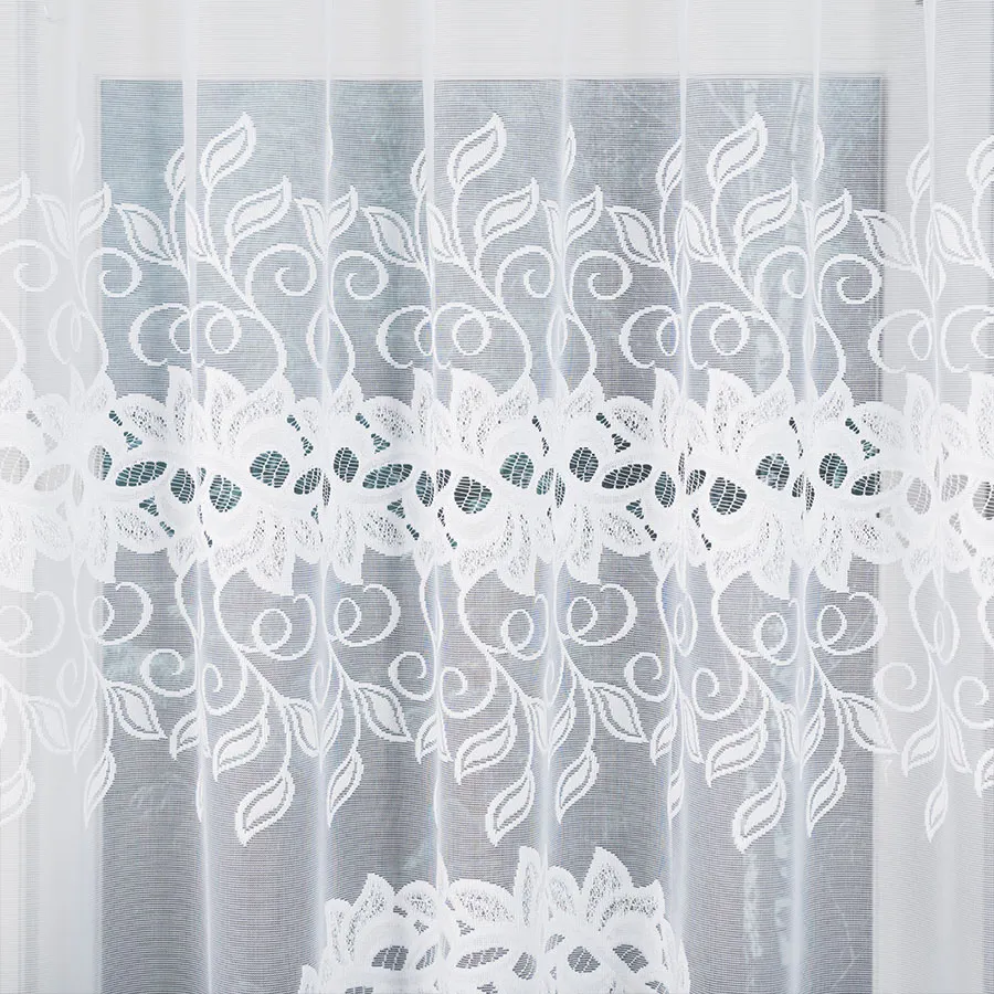 BASTIA Firanka żakardowa gotowa, szerokość 315 x wysokość 120cm, kolor 001 biały 648107