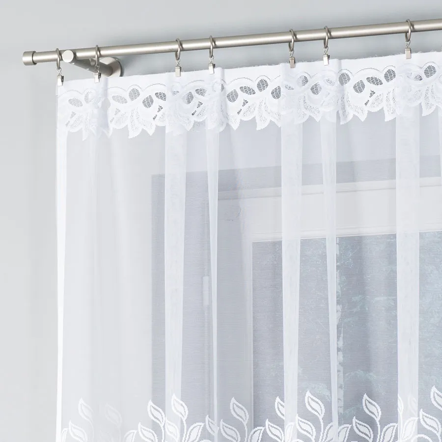 BASTIA Firanka żakardowa gotowa, szerokość 315 x wysokość 120cm, kolor 001 biały 648107