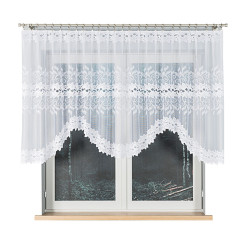 BASTIA Firanka żakardowa gotowa, szerokość 315 x wysokość 120cm, kolor 001 biały 648107 BASTIA Firanka żakardowa gotowa, szerokość 315 x wysokość 120cm, kolor 001 biały 648107