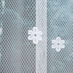 FLORENTYNA Firanka żakardowa gotowa, szerokość 300 x wysokość 160cm, kolor 001 biały 004421