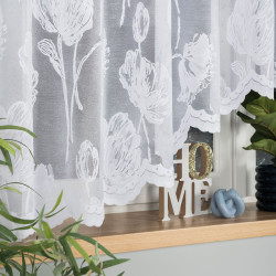 SONIA Firanka żakardowa gotowa, szerokość 350 x wysokość 160cm, kolor 001 biały 092918 SONIA Firanka żakardowa gotowa, szerokość 350 x wysokość 160cm, kolor 001 biały 092918