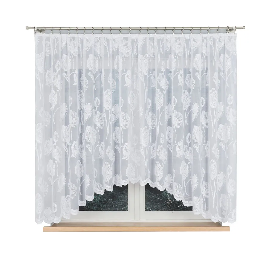 SONIA Firanka żakardowa gotowa, szerokość 350 x wysokość 160cm, kolor 001 biały 092918
