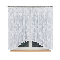 SONIA Firanka żakardowa gotowa, szerokość 350 x wysokość 160cm, kolor 001 biały 092918 SONIA Firanka żakardowa gotowa, szerokość 350 x wysokość 160cm, kolor 001 biały 092918