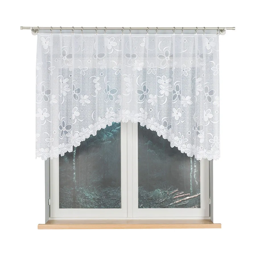RENATA Firanka żakardowa gotowa, szerokość 250 x wysokość 110cm, kolor 001 biały 049885