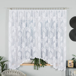 SONIA Firanka żakardowa gotowa, szerokość 350 x wysokość 180cm, kolor 001 biały 092918 SONIA Firanka żakardowa gotowa, szerokość 350 x wysokość 180cm, kolor 001 biały 092918
