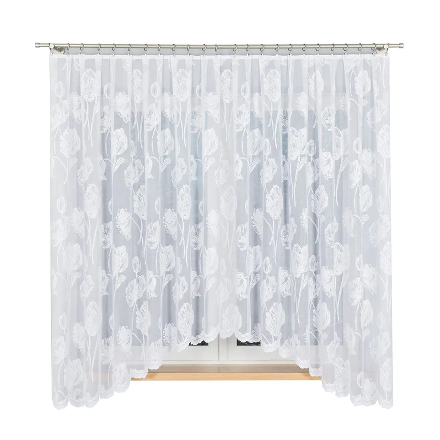 SONIA Firanka żakardowa gotowa, szerokość 350 x wysokość 180cm, kolor 001 biały 092918