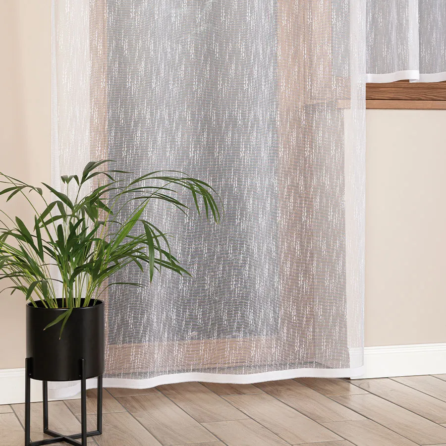 EVA Firanka żakardowa gotowa, szerokość 140 x wysokość 240cm, kolor 001 biały 146065