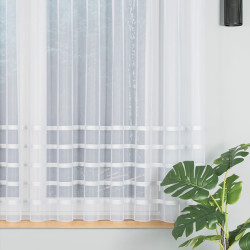 HALINA Firanka żakardowa gotowa, szerokość 400 x wysokość 160cm, kolor 003 biały ze srebrnym lurexem 000383