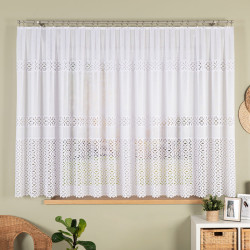 ADRIANNA Firanka żakardowa gotowa, szerokość 400 x wysokość 160cm, kolor 001 biały 018869