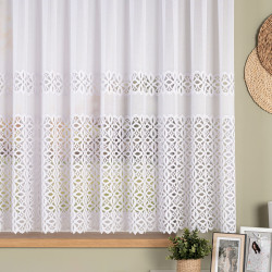 ADRIANNA Firanka żakardowa gotowa, szerokość 400 x wysokość 160cm, kolor 001 biały 018869