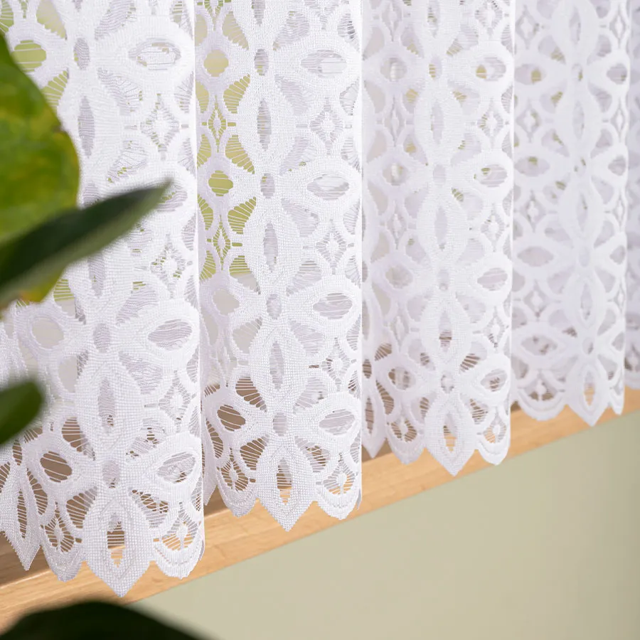 ADRIANNA Firanka żakardowa gotowa, szerokość 400 x wysokość 160cm, kolor 001 biały 018869