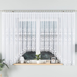 HERNANI Firanka żakardowa gotowa, szerokość 510 x wysokość 160cm, kolor 001 biały 004465 HERNANI Firanka żakardowa gotowa, szerokość 510 x wysokość 160cm, kolor 001 biały 004465