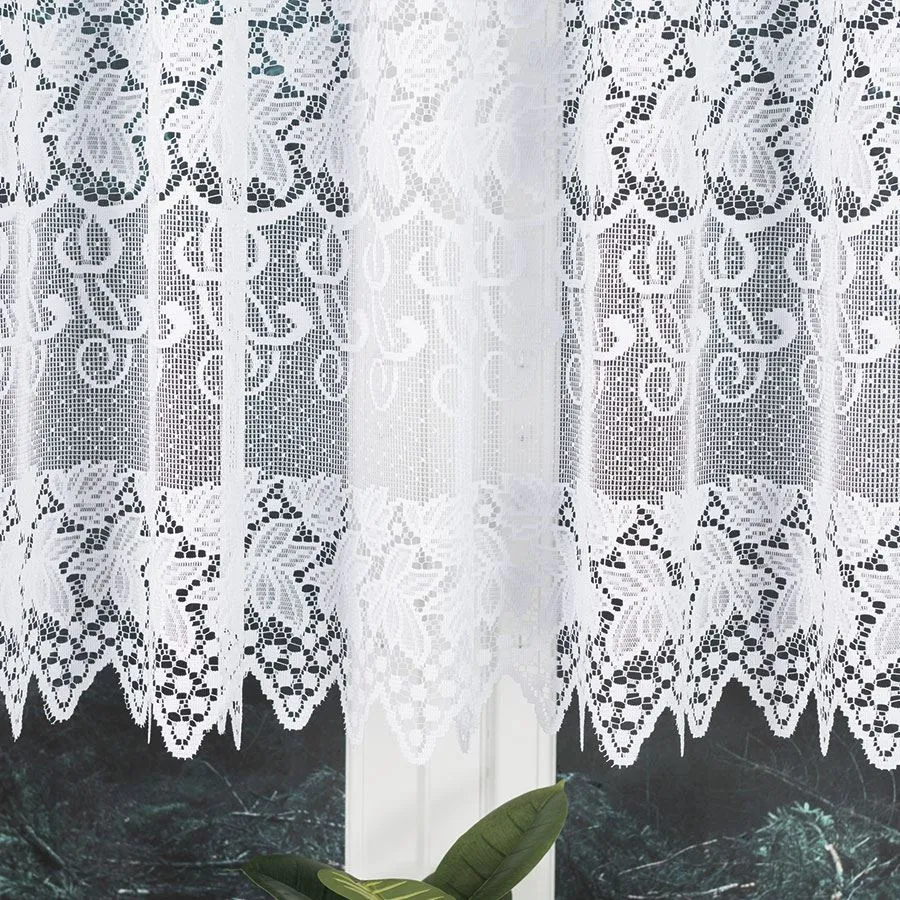 HERNANI Firanka żakardowa gotowa, szerokość 510 x wysokość 160cm, kolor 001 biały 004465